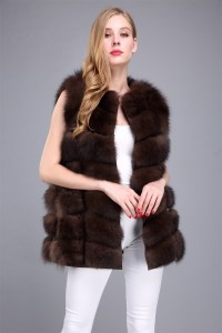 1706009 fox fur vest dark brown eileenhou (14)