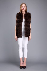 1706009 fox fur vest dark brown eileenhou (2)