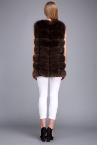 1706009 fox fur vest dark brown eileenhou (3)