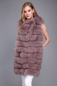 1706010 khaki color fox fur gilet eileenhou (20)