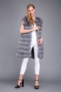 1706013 fox fur gilet eileenhou gray color (13)