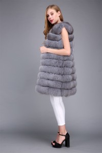 1706013 fox fur gilet eileenhou gray color (9)