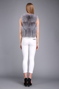 1706015 fox fur bolero vest short eileenhou gray (3)