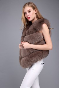 1706016 fox fur vest brown color eileenhou (15)