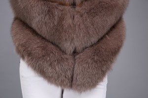 1706016 fox fur vest brown color eileenhou (28)