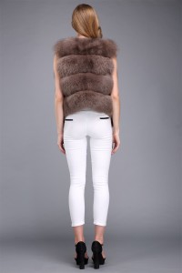 1706016 fox fur vest brown color eileenhou (9)