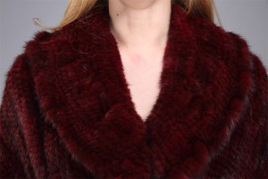 1706029 knitted mink fur shawl wine color eileenhou (27)