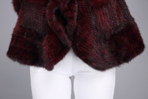 1706029 knitted mink fur shawl wine color eileenhou (30)