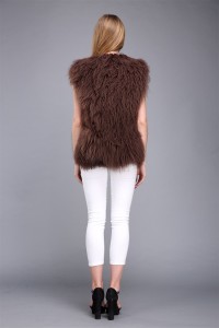 1706031 mongolia sheep fur vest brown color eileenhou (9)