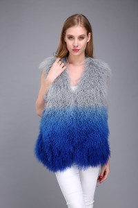 1706031 mongolia sheep fur vest gray blue color eileenhou (11)