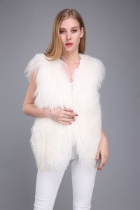 1706031 mongolia sheep fur vest white color eileenhou (12)