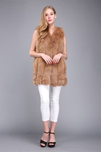 1706034 fox fur vest camel color eileenhou (7)