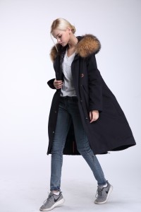 1707005 down coat with raccoon fur hood trimming (7)