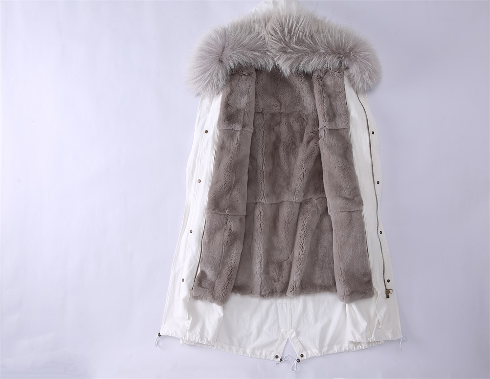 rabbit fur lined coat