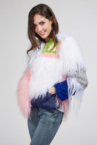 1708003 rabbit fur ,sheep fur ,rabbit fur jacket(141)