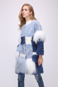 1708137 blue rex rabbit fur sheep fur coat eileenhou (2)