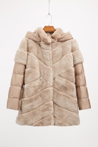 1708146 rex rabbit fur coat with down sleeve detachable (3)