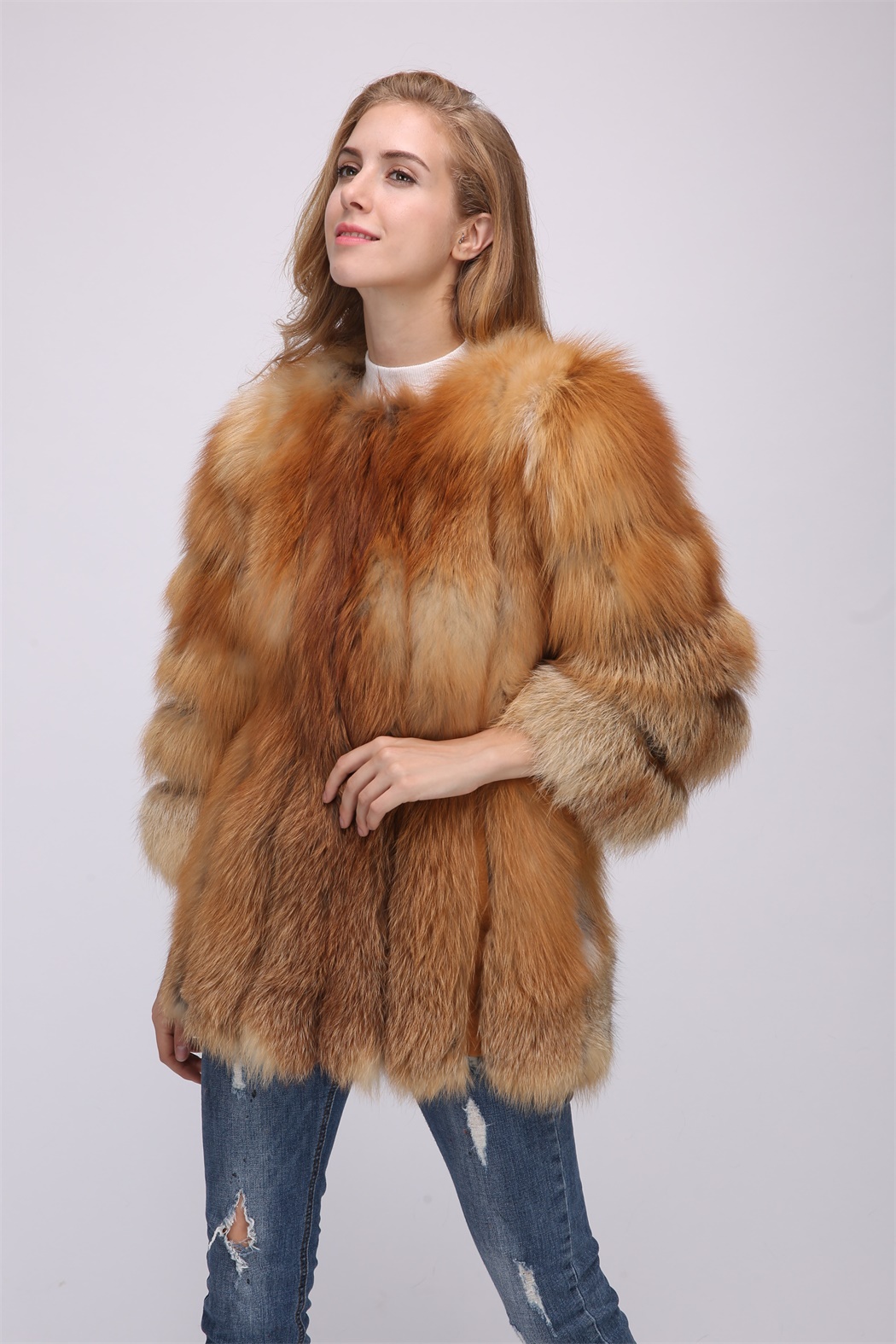 red fox fur coat 1708163 â Lvcomeff