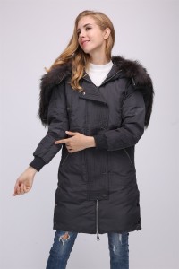 1708170 (63) down coat with raccoon fur big collar eileenhou