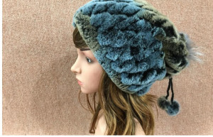 1805056 REX RABBIT FUR HAT SCARF string eileenhou (7)