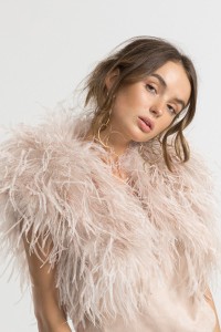 1805091 ostrich fur shawl bolero eileenhou (2)