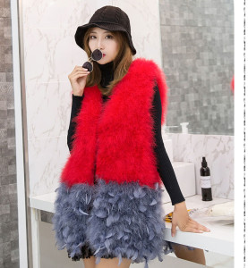 1805092 turkey fur flower vest eileenhou (2)