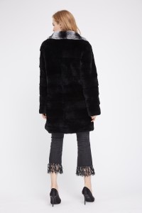 1807029 BLACK REX RABBIT FUR COAT WITH CHINCHILLA COLLAR LVCOMEFF (27)