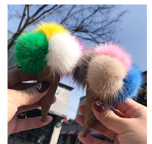 1807047 mink fur icecream keychain pompoms eileenhou (28)