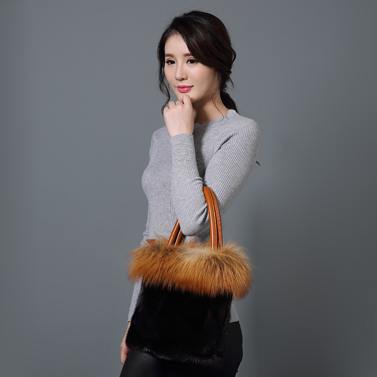 mink fur handbags