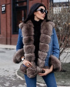 denim coat with fox fur front 1808047 (2)