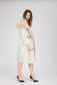 sheep leather coat with fox collar 1809158 eileenhou (11)