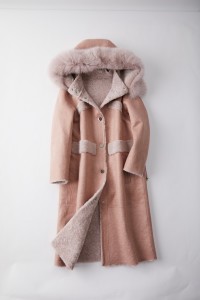 sheep leather coat with fox collar 1809158 eileenhou (2)