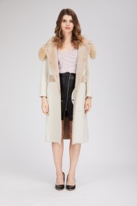 sheep leather coat with fox collar 1809158 eileenhou (6)