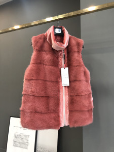 1809003 mink fur vest down lining eileenhou (10)